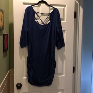 Blue strappy back tunic top shirt torrid size 2!!!